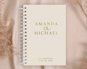Custom Wedding Planner Book, Personalized Wedding Planning Journal, Wedding Hard Cover Book, Bridal Shower Engagement Gift