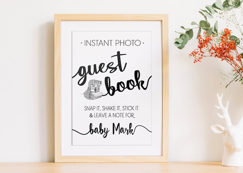 Personalized Polaroid Guest Book Sign Baby Shower Guestbook Etsy