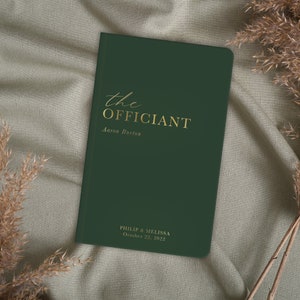 Personalized Officiant Book, Custom Officiant Reverend Pastor Book, Gift for Officiant Proposal