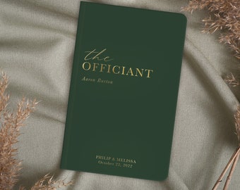 Personalized Officiant Book (Various colors available) A2