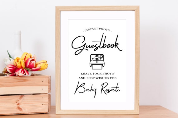 Custom Guestbook Baby shower Guestbook Foil stamped Baby Shower Registry Book Baby sign in Guestbook Baby Shower Personalized Guestbook