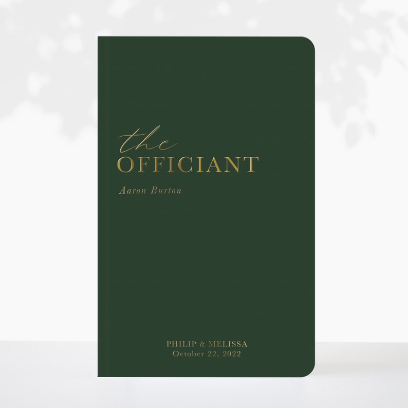 Personalized Officiant Book Various colors available A2 image 5