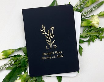 Custom Vow Book Set: Set of 2 Wedding Vow Books, Personalized Wedding Vows, Wedding Accessories