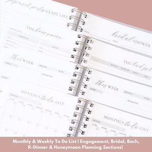 Minimal Wedding Planner Book / Custom Wedding Planner / Real Gold Foil / Wedding Hard Cover Book / Best Friend Wedding Gift to Bride image 9