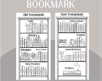 Books of the Bible Bookmark Coloring Tracker Downloadable & Printable Bible Study Reading Church VBS Sunday School Faith Religious New Year