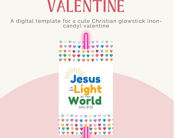 Christian Faith Glowstick or Pencil for Church Sunday School or Kids Classroom with Bible Verse Back to School