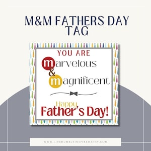 Etiqueta de caramelo M&M para el Día del Padre, descarga digital e imprimible, regalo con lazos, regalo para papá, rojo y amarillo