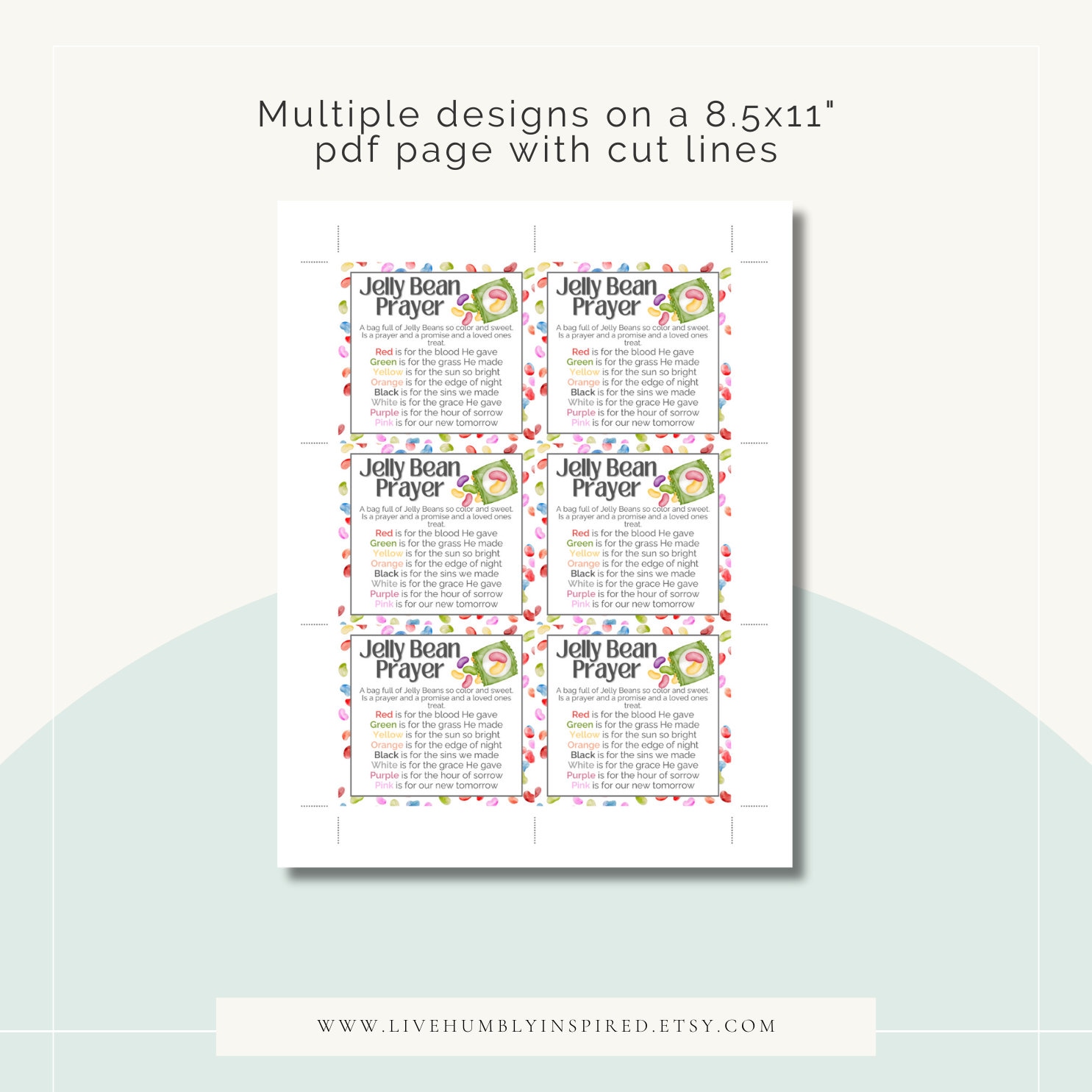 Jelly Bean Prayer Tag Download and Printable Teach the Easter