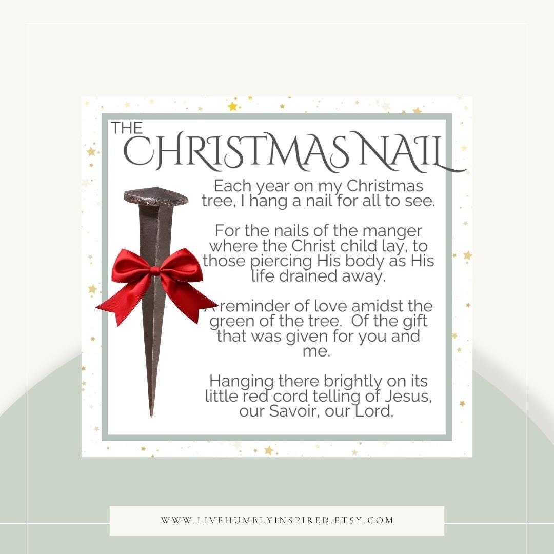 Christmas Nail Ornament Tag: Christian Activity or Church Gift (PDF ...