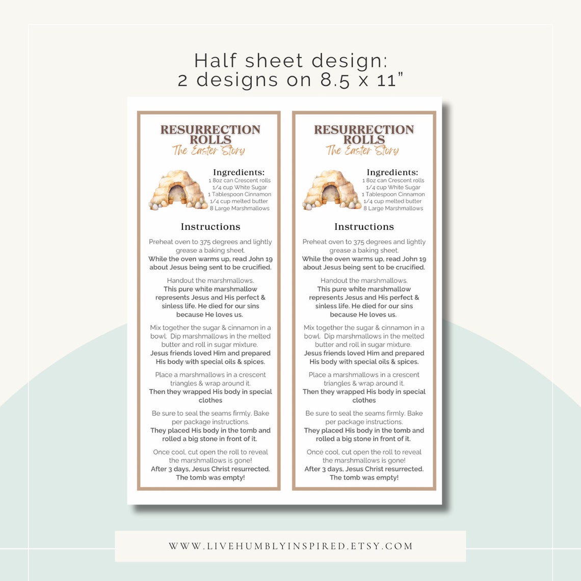 Resurrection Rolls Instructions and Tags Download and Print Easter ...