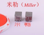 Character quot 米勒 quot seal stamp,Vintage Letterpress Type English Name quot Miller quot ,Chinees style Word grain,Magnetic Word grain