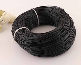 2mm Ø 12m Length Round Wire Aluminium Craft DIY Florist Decor 12 Gauge BLACK