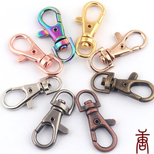 38mm 8 color Swivel Hook 1.5‘’ Keychain with Key Rings Snap Hook Swivels  Keychain Base Purse Strap Lanyard Clasp 8pcs