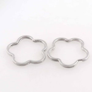Blume Form geteilt Schlüsselanhänger Schlüsselanhänger Schlüsselanhänger Schlüsselanhänger Schlüsselanhänger Steckverbinder Schlüsselanhänger Split Ring Schlüsselanhänger Schlüsselanhänger Erkenntnisse 8pcs