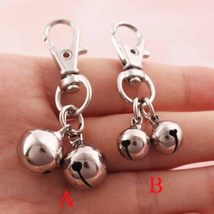 silver swivel clasp with jingle bell,personalised key chain,key holders,Trigger Snap Hook Strap Clip Key Ring Clasp Push Gate,swivel hook