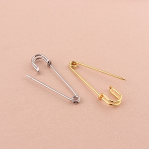 nuoying safety pins 20 Pieces Gold Large Safety Pins 2&#39;&#39; gold silver Safety Pins Great for storing Zippers