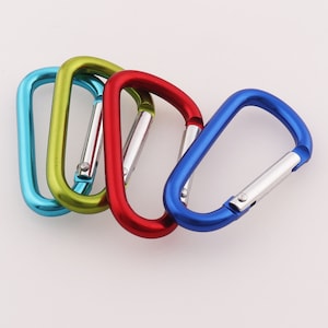 Colours Carabiner Aluminum Carabiner Gated Spring Snap Carabiner Clips Loop Belt Key Chains Shaped Carabiner Key Chain Connector