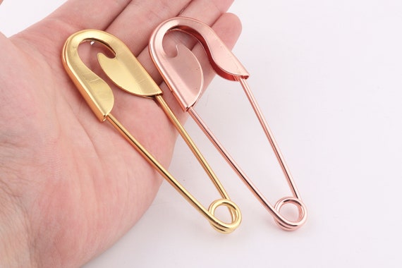 100mm Gold/rose Gold Mega Giant Safety Pin Brooch Deluxe Kilt Scarf  Pin,4pcs Charming Shawl Pins Large Sewing Safety Pins 