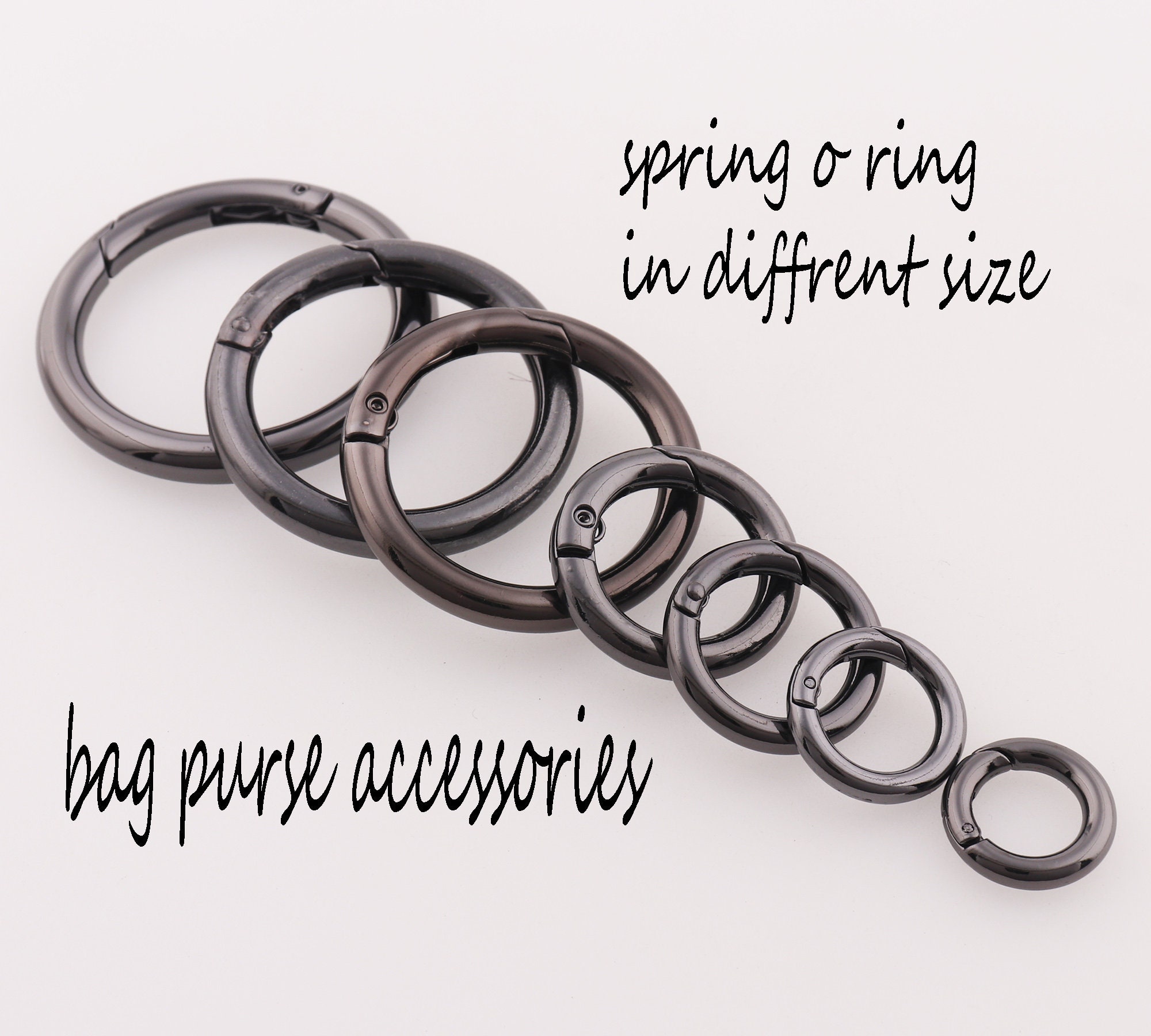 Gun Black Spring O Ring Spring Gate Ring Metal O Ring Spring Etsy