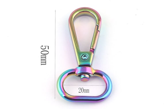 Fermaglio Girevole Nero Clip Per Cordino Portachiavi Borsa - Foto 6