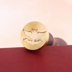 personalized custom wax seal stamp,bat shape sealing wax stamp,Halloween bat wax seal stamp,brass wax seal stamp