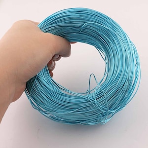 Diy handmade aluminum wire,Bulk Aluminum Wire,Round ice bule Color wire,1.0mm 18gauge 5meters Aluminum line,metal craft accessories