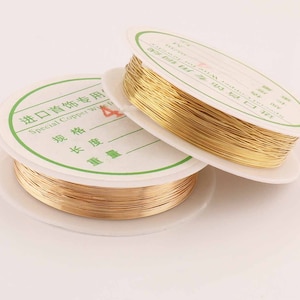 26 Gauge brass wire Craft wire,gold wire,Jewelry Making Supplies Copper Wire,1 Roll 8m Beading Cord Findings DIY Artistic Craft Wire