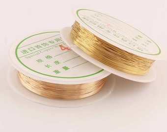 26 Gauge Messing Draht Handwerk Draht, gold Draht, Schmuck machen liefert Kupfer Draht, 1 Rolle 8m Perlen Schnur Erkenntnisse DIY künstlerische Handwerk Draht
