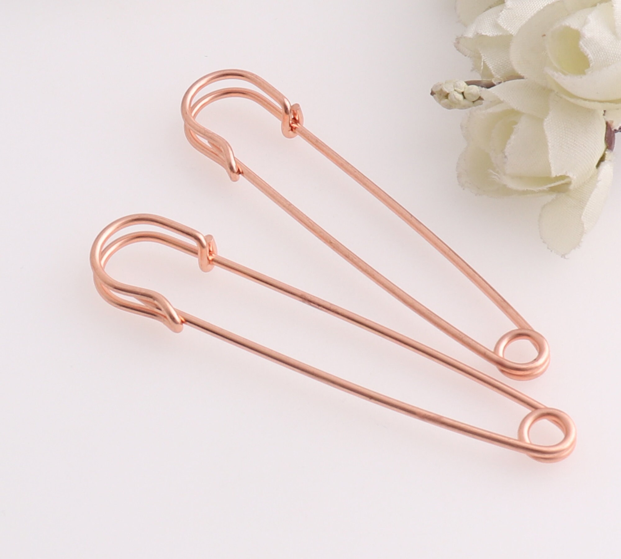 Shawl Pin Jumbo Rose Gold Safety Pin for Clothing Paper Kilt Etsy