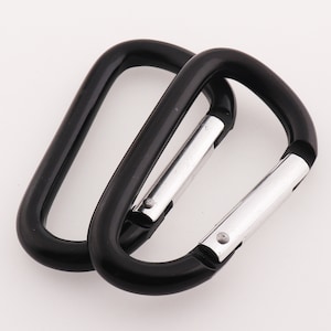 Black Carabiner Clip Aluminum Carabiner Spring Buckle Carabiner Key Chain Personalized Keychain Key Ring Metal Carabiner Hook Clasp