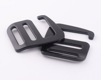 G Haken Slider Belt Teller Zink Legierung schwarz Rucksack Schnalle Schwarz Metall G Haken Strap Buckle