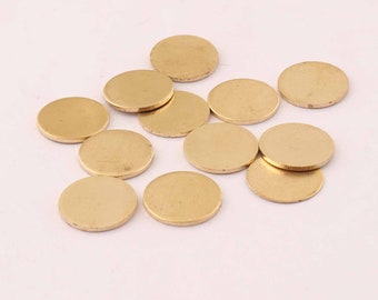 18Ga 1.0 mm Brass stempelen discs, hand stempelen vormstukken, gele Brass disc, Solid Brass disc 10st