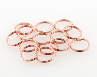 Rose gold Key Chain Key Fob Ring  Split Keyrings Key fob keyring Key chain split ring Keyring findings dog tag price tag keychain jump ring