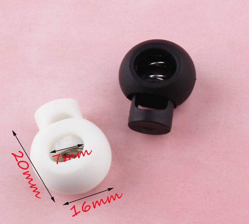Cord Lock Plastic Stopper Cord End Toggle Clip Buckle white cord stopper for dressing mask Shoelace Sportswear Accessories bag rope stopper image 3