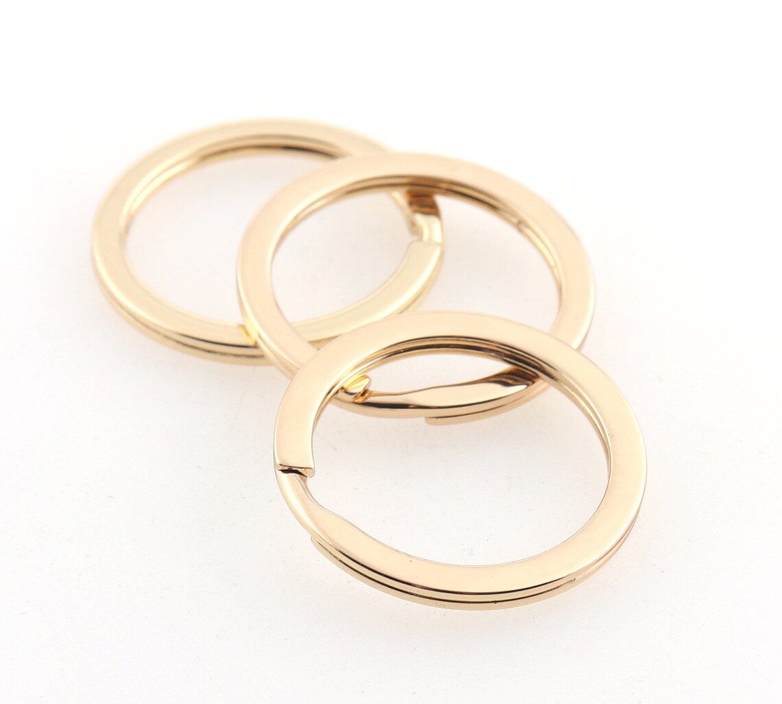 Light Gold Split Key Ring Key Ring Large Split Rings Keychain Etsy