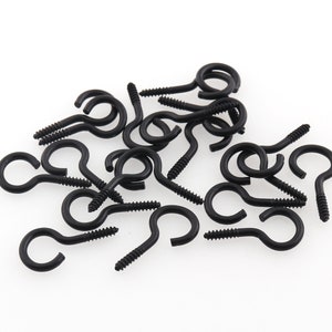 Black Screw eye bails,screw eye pins wood screws eye hook for pendants jewelry supplies Wholesale Screw hook bail screw bail eye screw clasp
