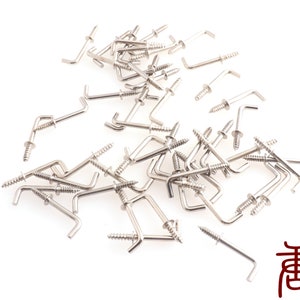 100pcs silver wood screws metal hooks drywall slotted screws Metal Base Screw machine screws vintage screws box screws Cabinet Hardware