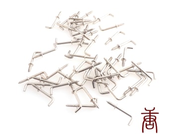 100pcs silver wood screws metal hooks drywall slotted screws Metal Base Screw machine screws vintage screws box screws Cabinet Hardware