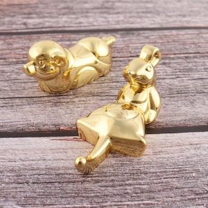 Cute pig  Table decoration,Animal Knife Rests,tiger chopsticks holder,gold color chopsticks rest,metal knife and fork rest,gift for him/her