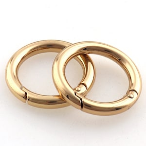 Spring O ring Spring Ring Push Gate Snap Hook Purse Accessories Round Ring 1&quot;Spring Gate Ring Spring Gate Ring Webbing Leather Findings