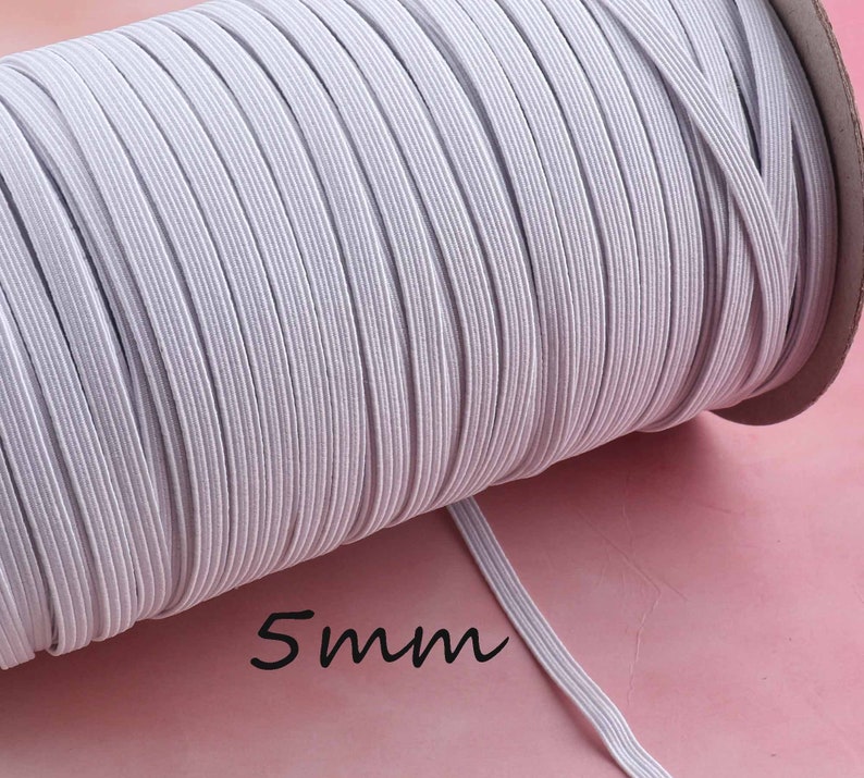 5mm 20yard Flat Elastic Cord Elastic Band High Quality for Etsy