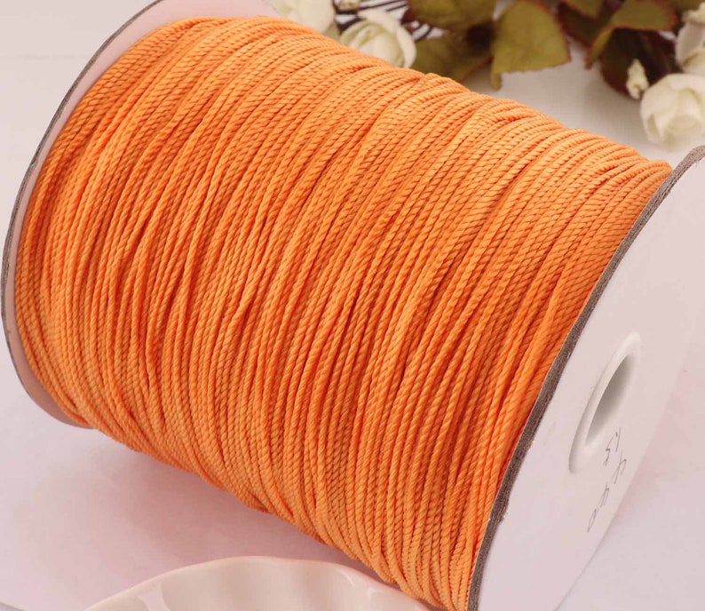 1.5mm Bead Cord,Superlon Bead Cord Knotting Cord,Jewelry making cord,orange colored cord