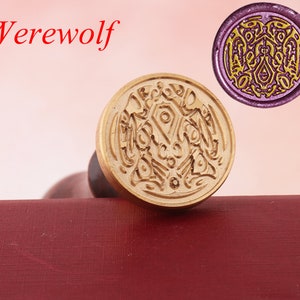 25mm Weerwolf wax seal stempel, gepersonaliseerde aangepaste wax seal stempel, uniek ontwerp wax seal stempel, vampier wax seal stempel