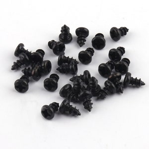 Black Wood working Screws Hinge box Hardware Round Head Screws Metal Fastener Hinge Cupboard Cabinet Furniture Door Latch Decorative
