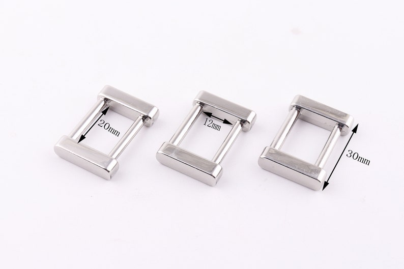 20mm zinc alloy silver Strap adjuster bags,34/'/'hardware Metal Purse backpack Buckles Wallet regulator-10pcs