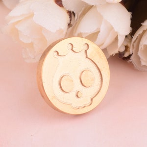 Crown skull sealing wax stamp,unique design wax seal stamp,interesting wax seal stamp,festival  wedding invitation wax seal stamp