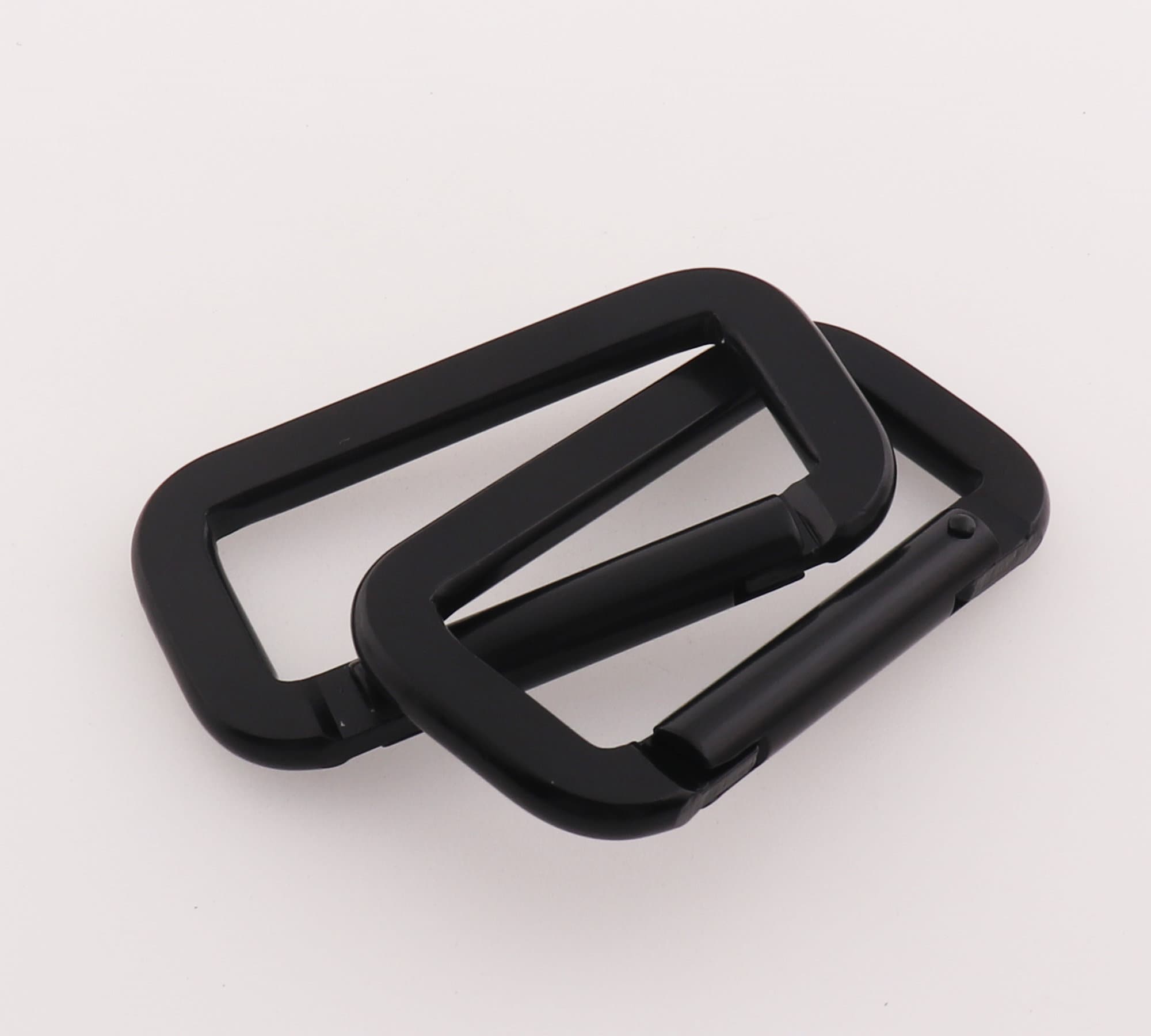 Black Carabiner Clip Aluminum Carabiner Rectangle Spring Etsy Australia