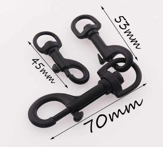 Black Swivel Hook Swivel Snap Hook Metal Key Ring Key Chain,lobster Clasp  Spring Hook Trigger Clasp Clips for Dog Leash Making Hardware -  Canada