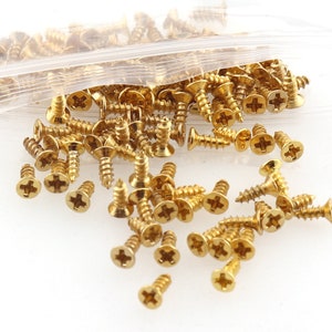 Gold wood screws machine screws tiny eye screws,hinge screws,leather screws vintage screws,box screws assorted screws wholesale hardware