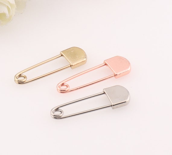 Safety Pin Charm Tag Label Pins for Clothing Earring Finding Jewelry Pins  Necklace Brooch Pins15pcs 